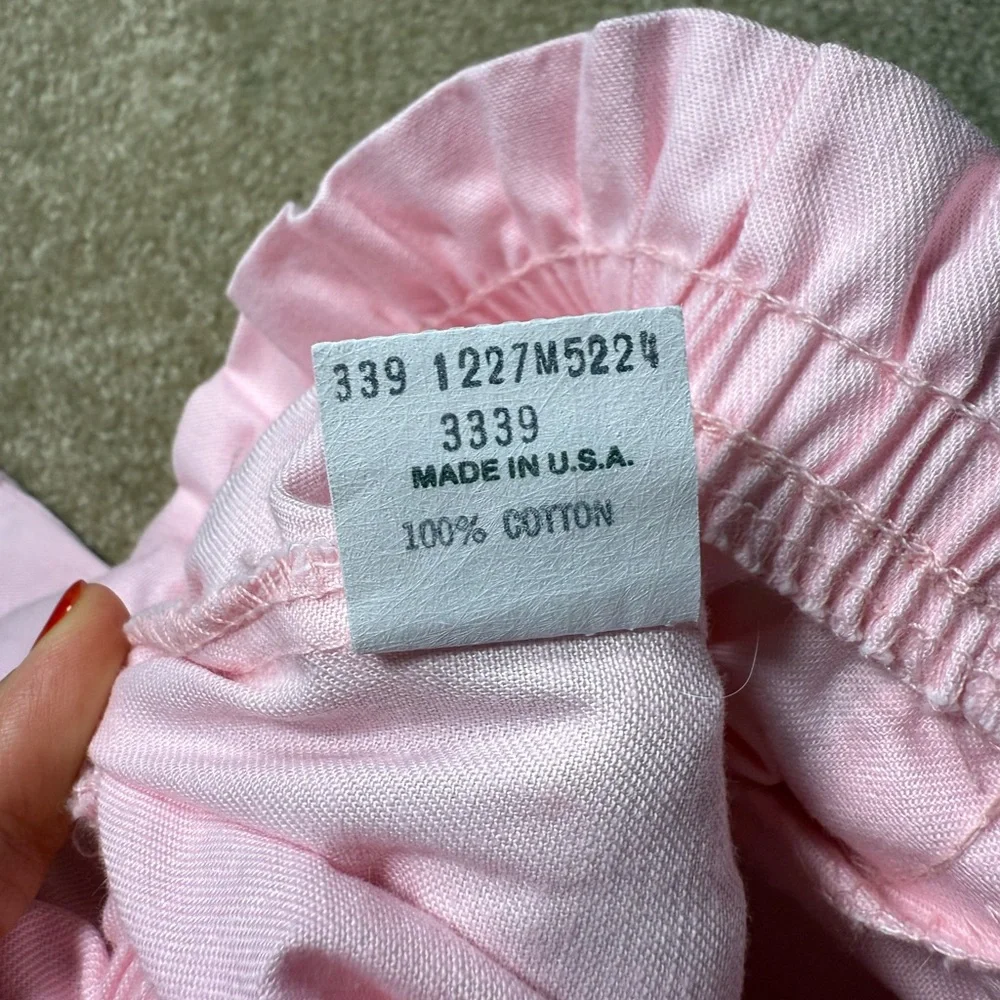 Vintage OshKosh Girls Pink Cotton Pants 4T Made in‎ USA Elastic Waist